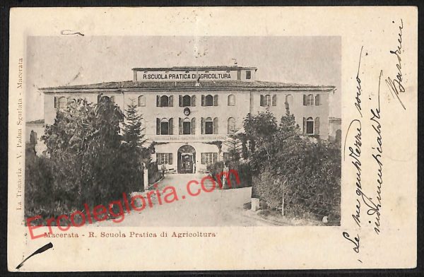ag7515 - CARTOLINA D'EPOCA - Macerata Città - R. Scuola Pratica di Agricoltura