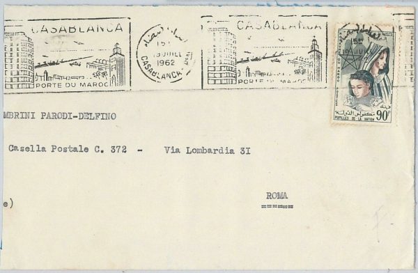45046  -  MAROC Morocco - POSTAL HISTORY -  COVER to ITALY 1962
