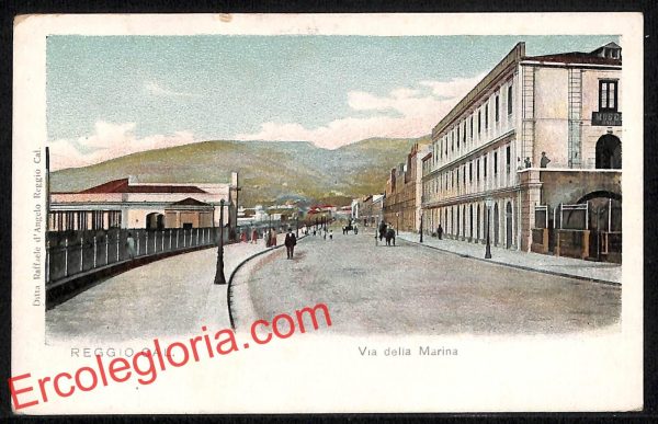 ah9553 - CARTOLINA D'EPOCA - Reggio Calabria Città - Via della Marina
