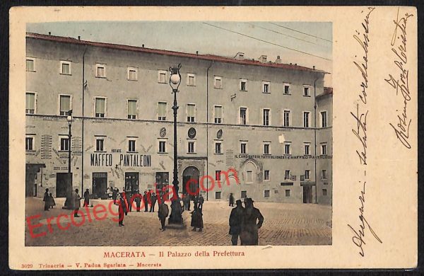 ag7516 - CARTOLINA D'EPOCA - Macerata Città - Il Palazzo della Prefettura