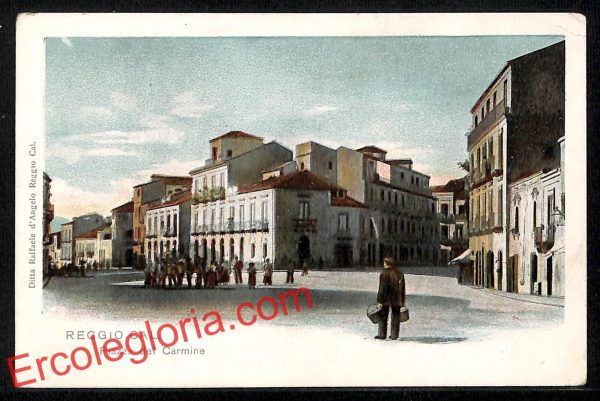 ah9555 - CARTOLINA D'EPOCA - Reggio Calabria Città - Piazza del Carmine