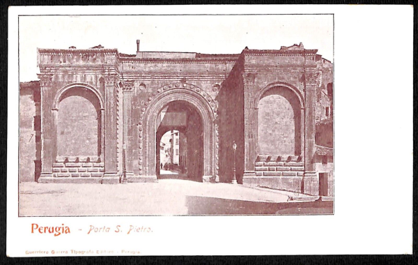 ab8863 - CARTOLINA  D'EPOCA - Perugia Città - Porta S. Pietro