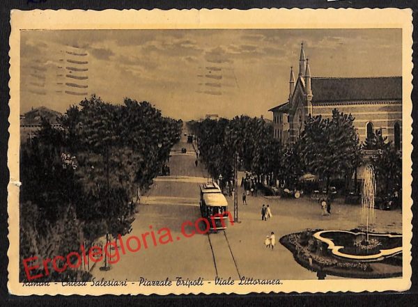 ai0616 - CARTOLINA D'EPOCA - Rimini Città - Chiesa Salesiani