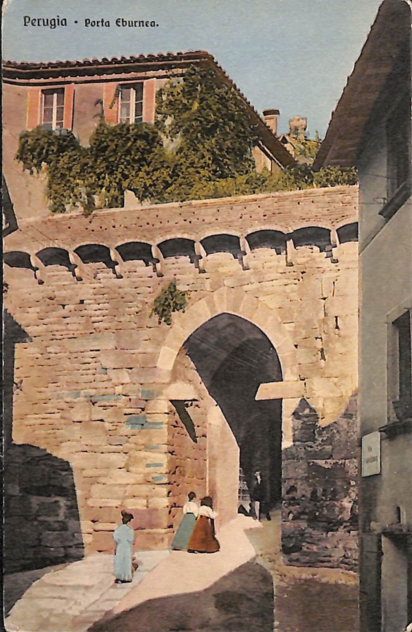 ab8870 - CARTOLINA  D'EPOCA - Perugia Città - Porta Eburnea