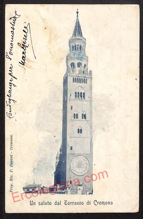 ae5478 - CARTOLINA D'EPOCA - Cremona Città - Torrazzo  1903