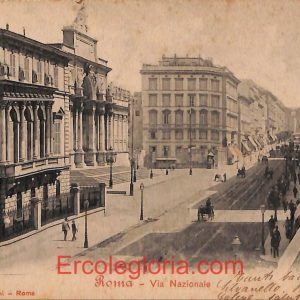 ad7487 - CARTOLINA D'EPOCA - Roma Città - Via Nazionale  1901
