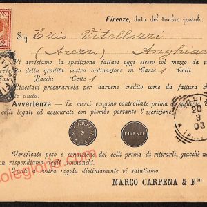 ae6980- CARTOLINA D'EPOCA- Firenze Città - Marco Carpena  1903