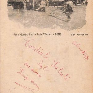 ad7491 - CARTOLINA D'EPOCA - Roma Città - Ponte Quattro Capi e Isola Tiberina