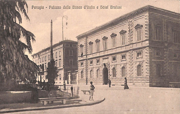 ab8902 - CARTOLINA  D'EPOCA - Perugia Città - Palazzo della Banca d'Italia
