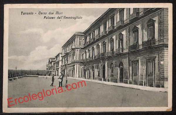 ai7313 - CARTOLINA D' EPOCA - Taranto Città - Corso due Mari