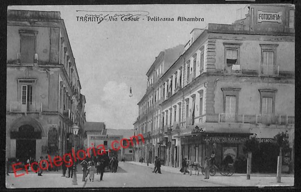 ai7321 - CARTOLINA D' EPOCA - Taranto Città - Politeama Alhambra
