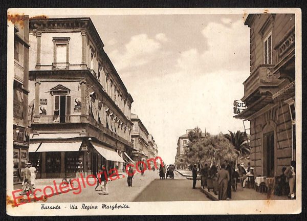 ai7324 - CARTOLINA D' EPOCA - Taranto Città - Via Regina Margherita
