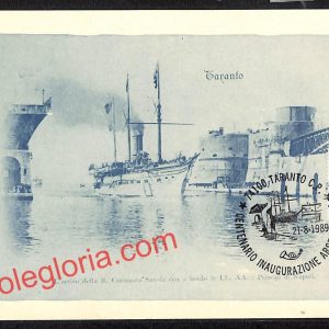 ai7327 - CARTOLINA D' EPOCA - Taranto Città - Circolo Filatelico Tarentino