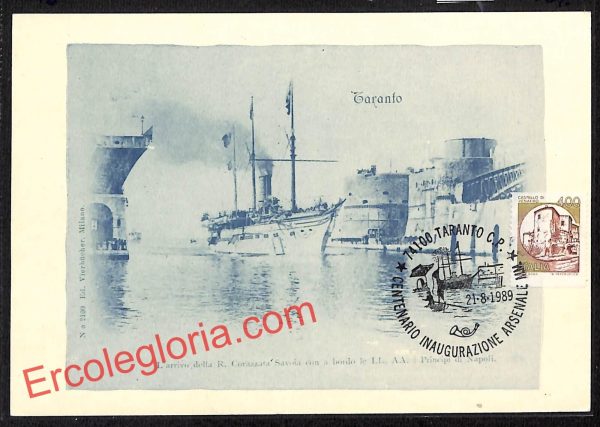 ai7327 - CARTOLINA D' EPOCA - Taranto Città - Circolo Filatelico Tarentino