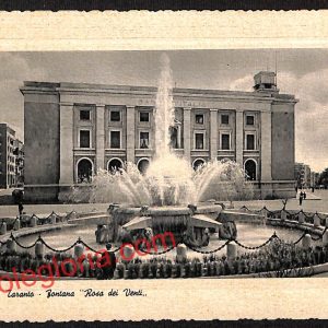 ai7328 - CARTOLINA D' EPOCA - Taranto Città - Fontana ''Rosa dei Venti''