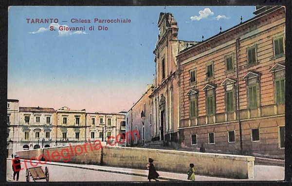 ai7330 - CARTOLINA D' EPOCA - Taranto - Chiesa Parrocchiale San Giovanni di Dio