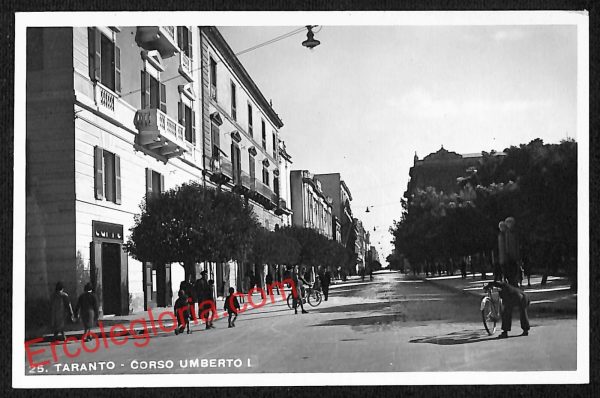 ai7331 - CARTOLINA D' EPOCA - Taranto Città - Corso Umberto I