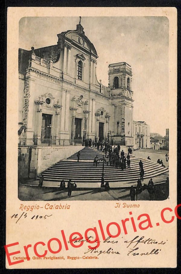 ah9562 - CARTOLINA D'EPOCA - Reggio Calabria Città - Il Duomo