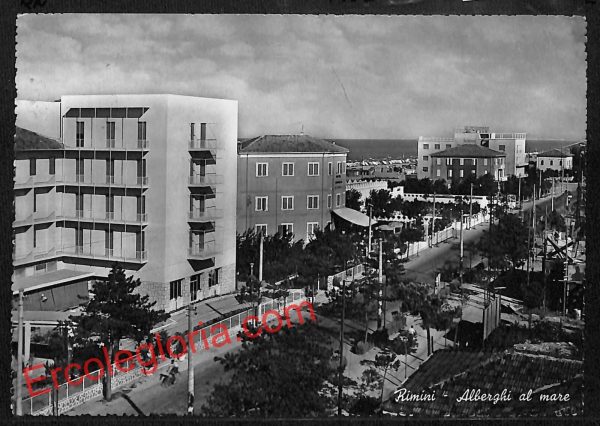 ai0619 - CARTOLINA D'EPOCA - Rimini Città - Alberghi al Mare