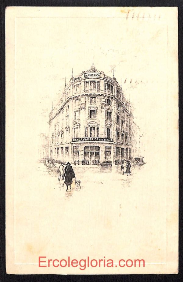 ad7531 - CARTOLINA D'EPOCA - Roma Città - Banca d' America e d' Italia
