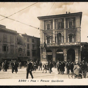 ad0326 - CARTOLINA D'EPOCA - Pisa Città - Piazza Garibaldi