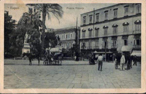 ab7905 -  CARTOLINA  D'EPOCA - Napoli Città  - Piazza Vittoria  1917