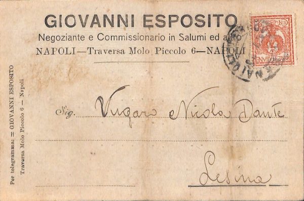 ab7914 -  CARTOLINA  D'EPOCA - Napoli Città  -  Giovanni Esposito 1900'