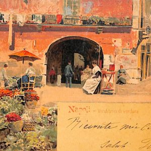ab7919 -  CARTOLINA  D'EPOCA - Napoli Città  -  Venditrici di verdura 1900'