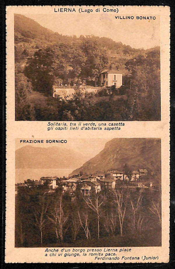 ab6365 - CARTOLINA  D'EPOCA - Como Provincia : LIERNA 1926
