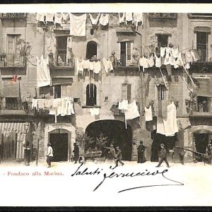 ab7929 -  CARTOLINA  D'EPOCA - Napoli Città  -  Fondaco alla Marina  1904
