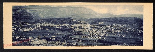 ag1780 - CARTOLINA D'EPOCA DOPPIA - Gorizia Città - Panorama