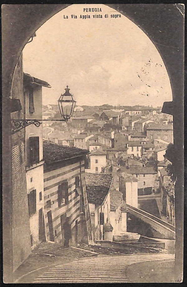 aa9801 - CARTOLINA  D'EPOCA - Perugia Città - La Via Appia  1912