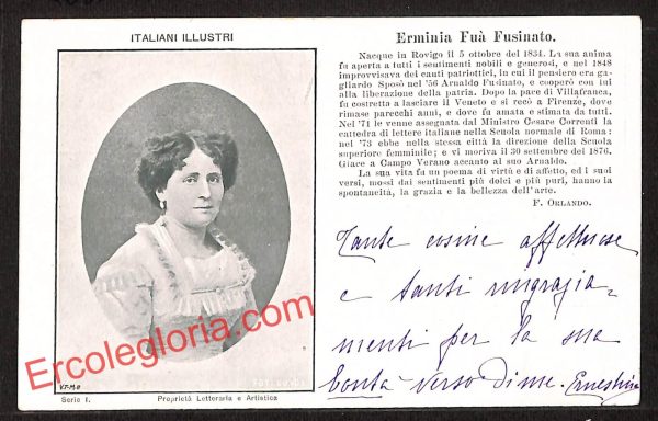 ai1090 - CARTOLINA D'EPOCA - Rovigo Città - Erminia Fuà Fusinato