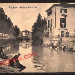ai1114 - CARTOLINA D'EPOCA - Rovigo Città - Riviera Porta Po