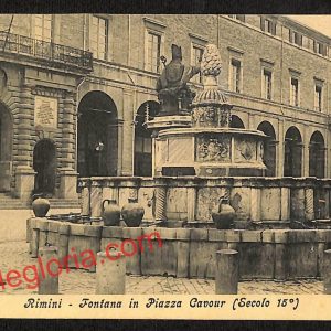 ai0645 - CARTOLINA D'EPOCA - Rimini Città - Fontana di Piazza Cavour