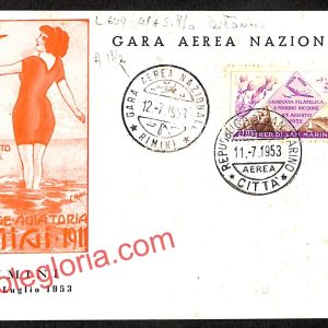 ai0654 - CARTOLINA D'EPOCA - Rimini Città - Gara Aerea Nazionale
