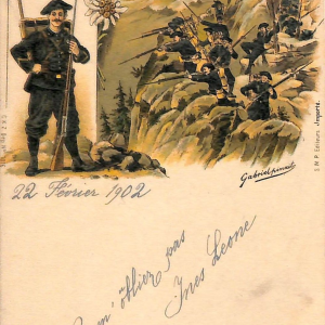 ac6794 - CARTOLINA D'EPOCA - REGGIMENTALI - Alpini  1902