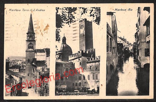 ag7690 - CARTOLINA D'EPOCA - Mantova Città - Torre di S. Andrea