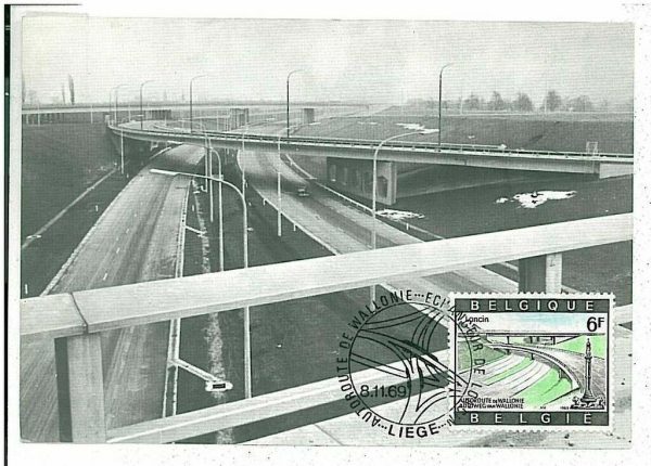 16387 - BELGIUM - POSTAL HISTORY - MAXIMUM CARD  Architecture  BRIDGES 1969