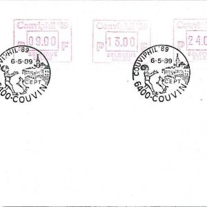 21492  - BELGIUM - POSTAL HISTORY -  FRAMA LABLES on COVER 1989 Dogs
