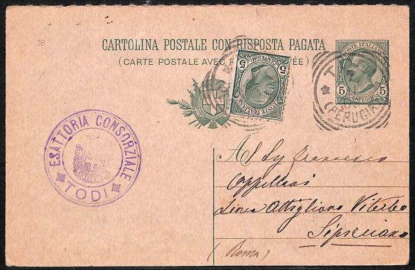 ac3036 - CARTOLINA  D'EPOCA - Perugia Provincia - TODI   1909