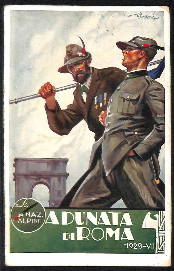 ac6853 - CARTOLINA D'EPOCA - REGGIMENTALI - Alpini   1929