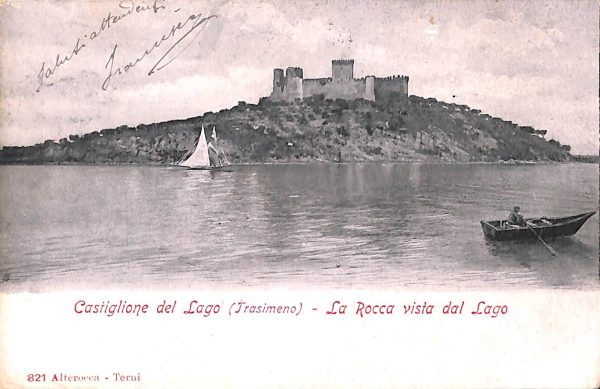 ac3061 - CARTOLINA  D'EPOCA - Perugia Provincia - TRASIMENO  1902