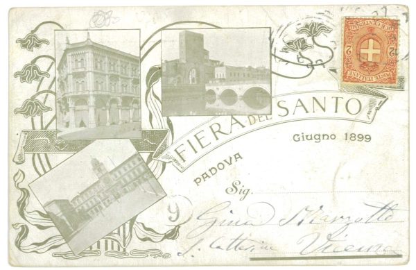P3065 - , PADOVA, FIERA DEL SANTO 1899 VIAGGIATA
