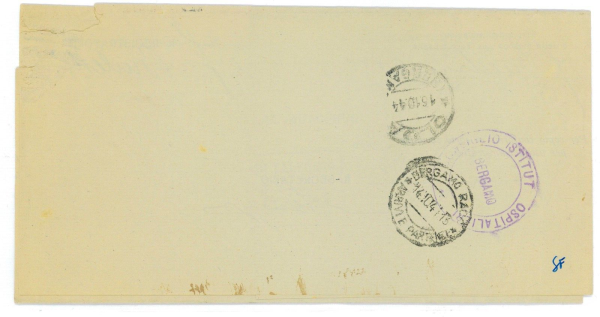 P2480 - . 14.10.1944 MONUMENTI DISTRUTTI, L. 1 DENTELLATURA SPOSTATA VERTICALE - immagine 2