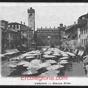 ae2871 - CARTOLINA  D'EPOCA - Verona Città - Piazza Erbe