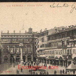 ae2873 - CARTOLINA  D'EPOCA - Verona Città - Piazza Erbe