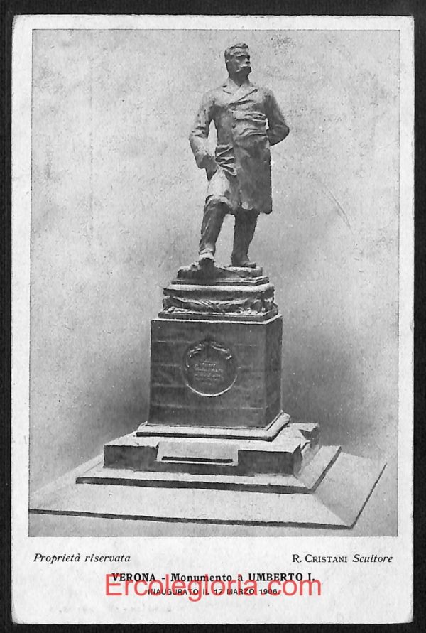 ae2880 - CARTOLINA  D'EPOCA - Verona Città - Monumento Umberto I