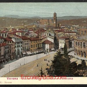 ae2889 - CARTOLINA  D'EPOCA - Verona Città - Piazza Vittorio Emanuele