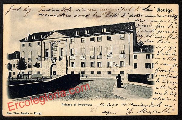 ai1122 - CARTOLINA D'EPOCA - Rovigo Città - Palazzo di Prefettura